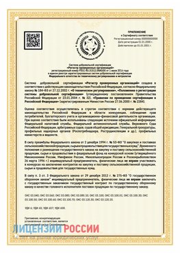 Приложение к сертификату для ИП Нижнегорский Сертификат СТО 03.080.02033720.1-2020